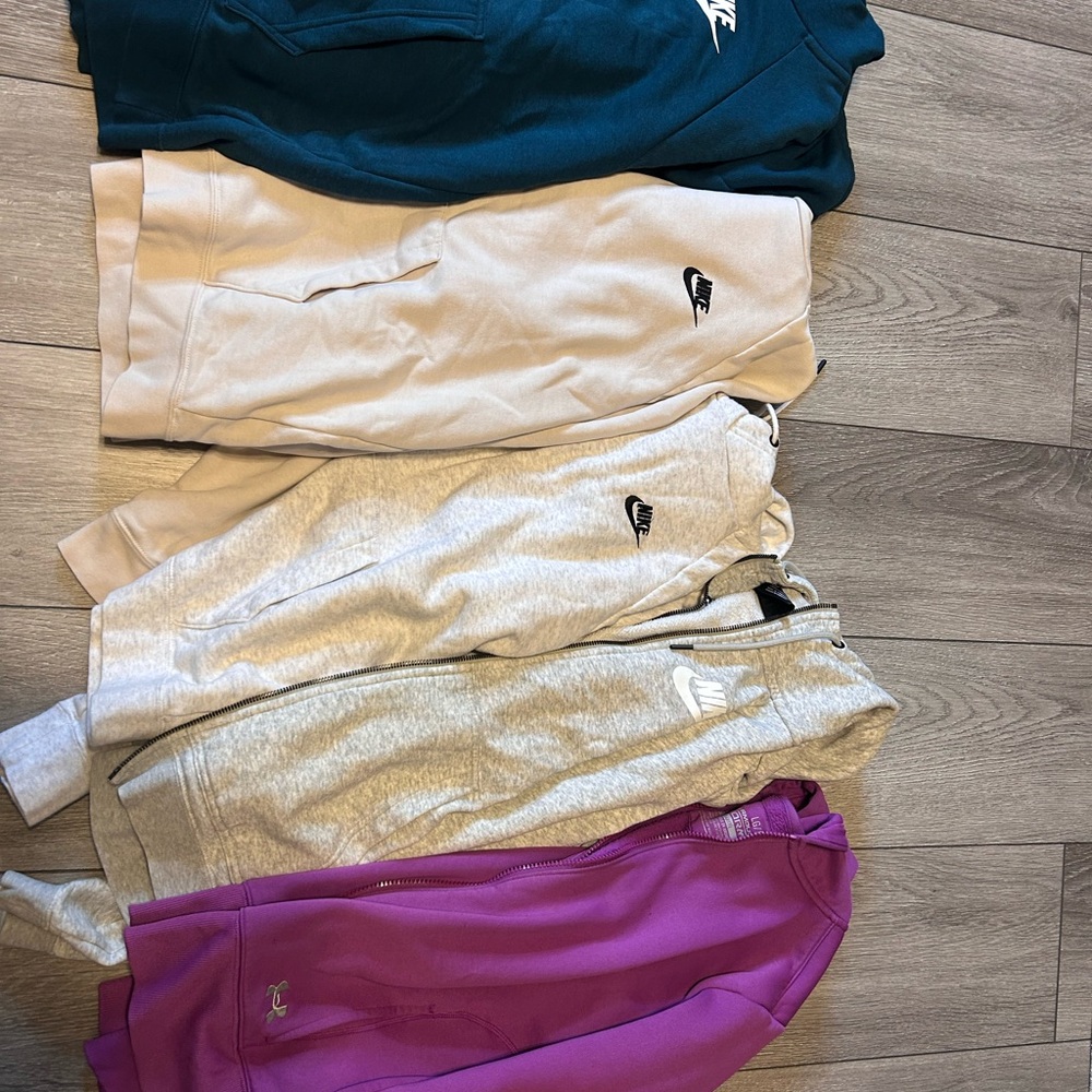 Nike and UnderArmor sweatshirt bundle